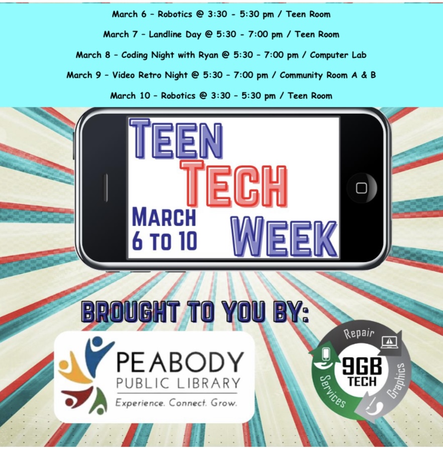 Teen Tech Week Video Game Retro Night Peabody Public Library